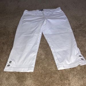 NYDJ Marilyn Crop Lift X Tuck Technology White Size 8